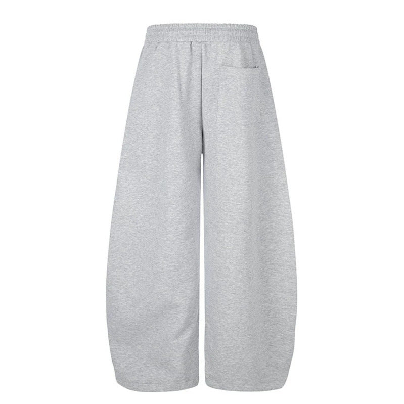 Retro Flag Letter Embroidery Print Sabre-cut Casual Pants For Men