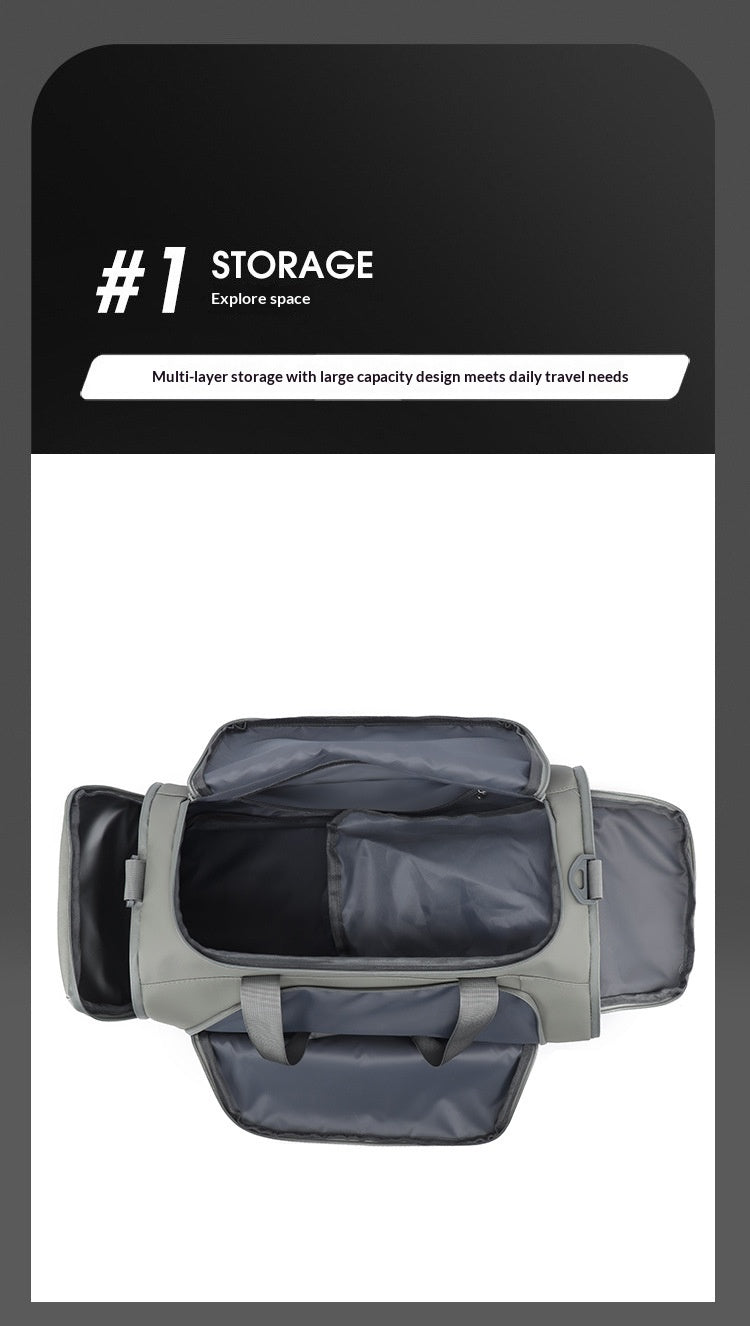 Large Capacity Waterproof Backpack with Dry/Wet Compartments