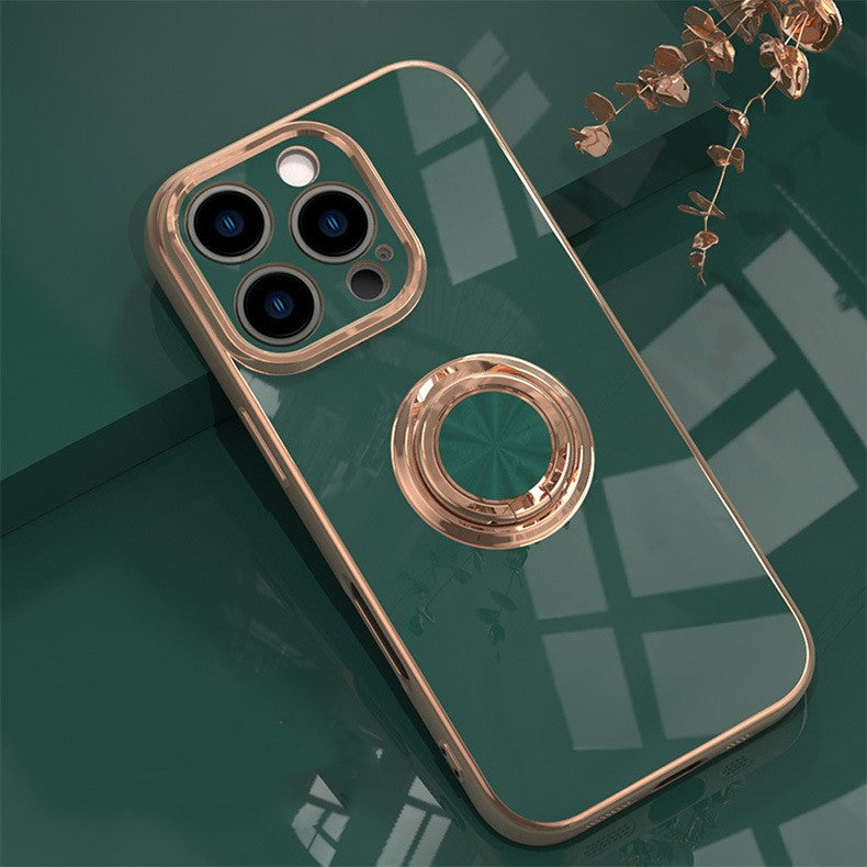 Versatile Electroplated Ring Sleeve Case for Phone & Travel Pillow