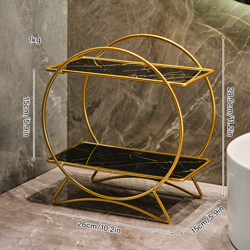 Stackable Silicone Bathroom Organizer – Double Layer, Space‑Saving Storage