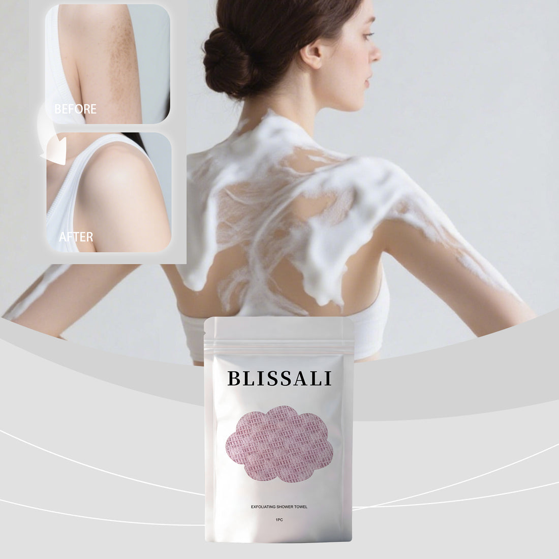 Gentle Eco-Friendly Reusable Bath Towel – Soft, Durable, Easy to Carry