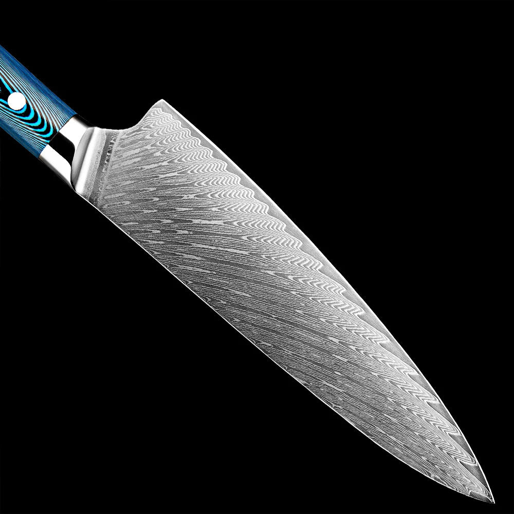 Compact Damascus Steel Chefs Knife – Pocket‑Ready Multi‑Tool