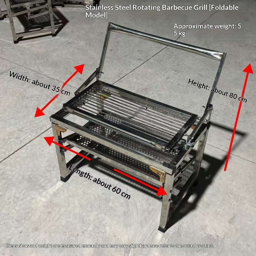 Portable Stainless Steel Folding BBQ Grill – Compact Picnic Table