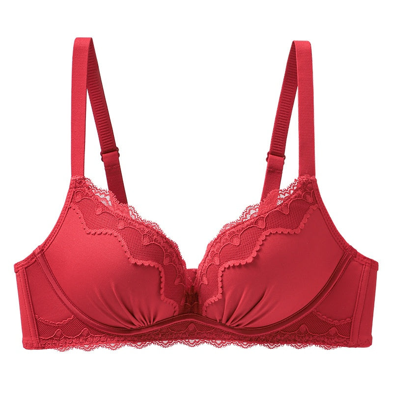 Leopard Print Deep V‑Neck Bra – Peach Cups