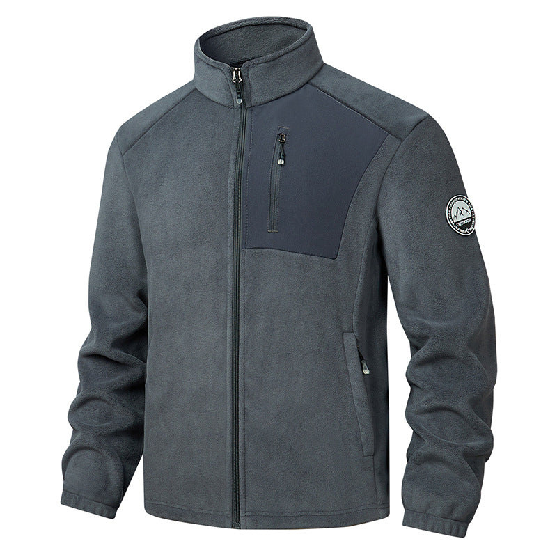 Couple’s Fleece Jacket With Stand‑Up Collar