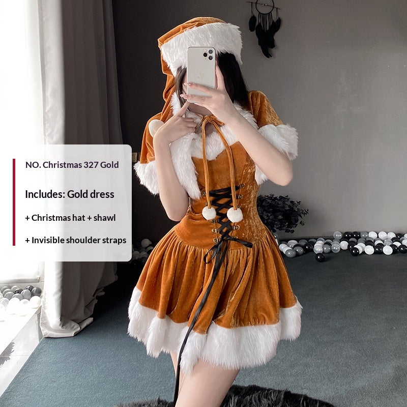 Festive Bunny Girl Cosplay Set - Cozy Holiday Uniform