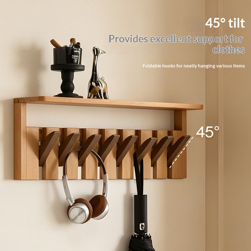 Portable Folding Travel Shoe Rack – Solid Wood Coat Rack with Piano Keys