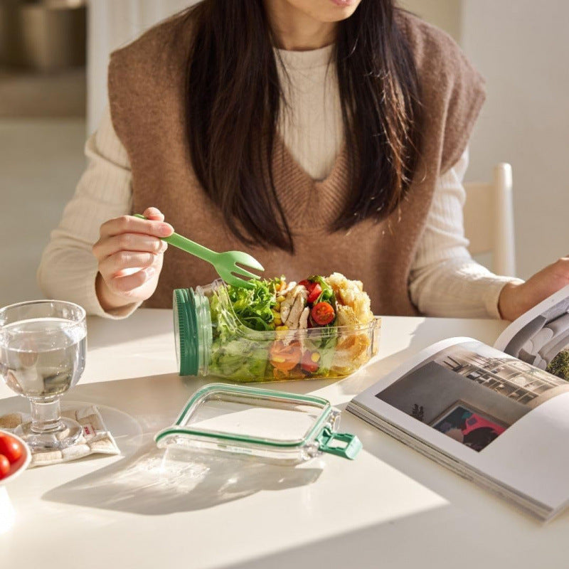 Leak‑Proof Plastic Salad Container – Keep Greens Fresh