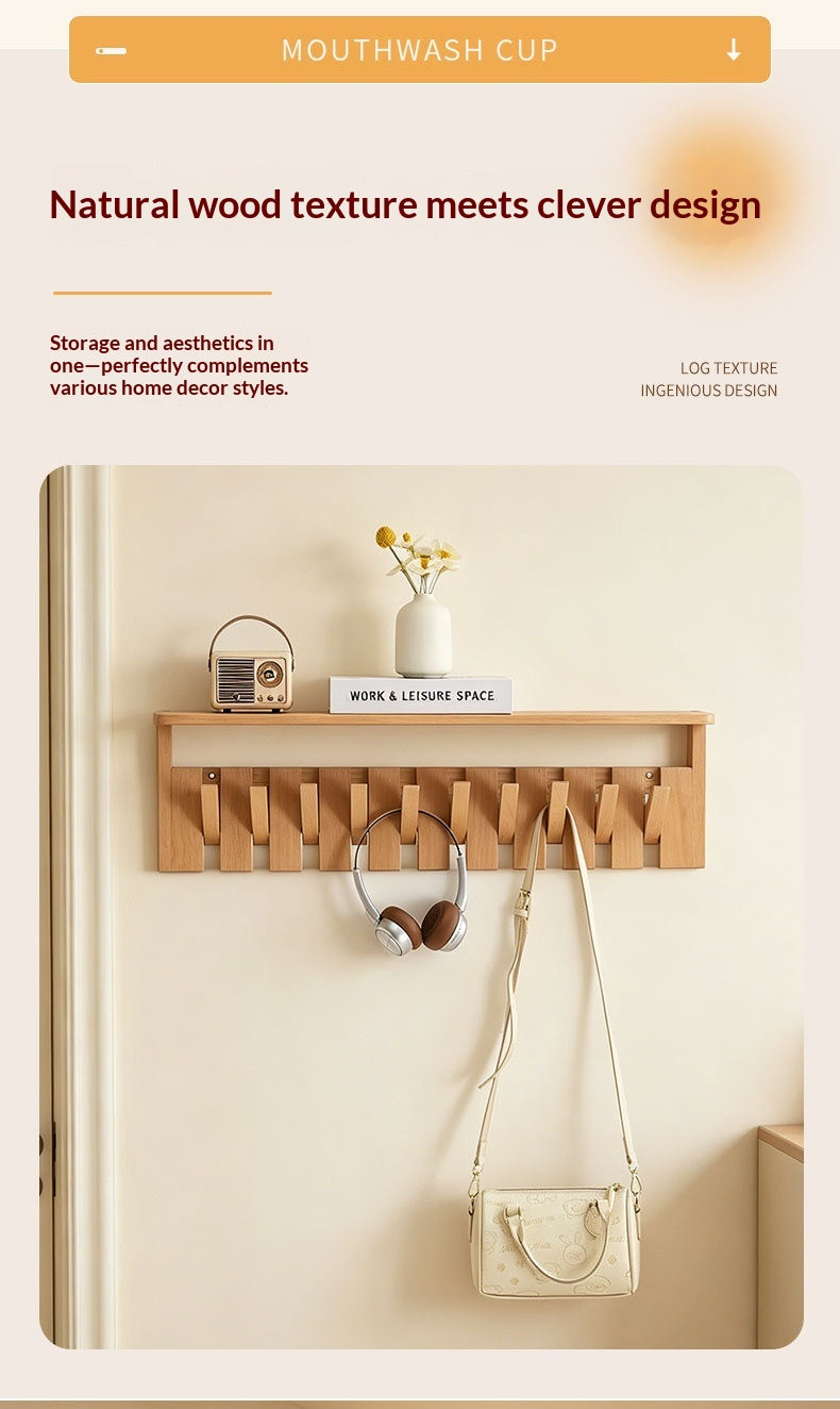 Portable Folding Travel Shoe Rack – Solid Wood Coat Rack with Piano Keys