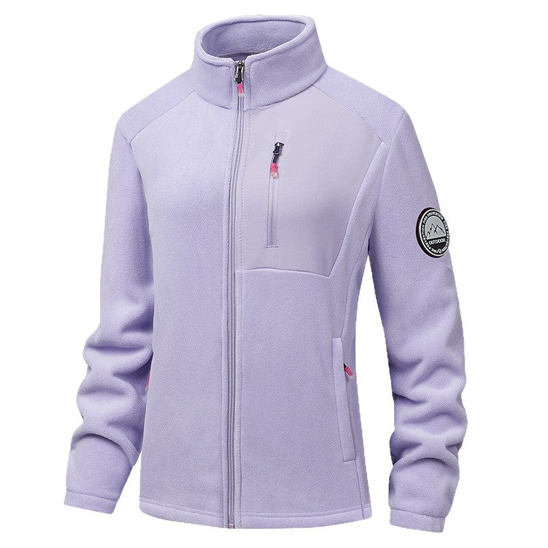 Couple’s Fleece Jacket With Stand‑Up Collar