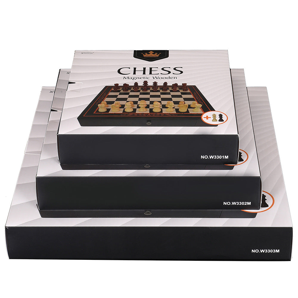 Portable Wooden Chess Set – Bamboo Cutting Board Game