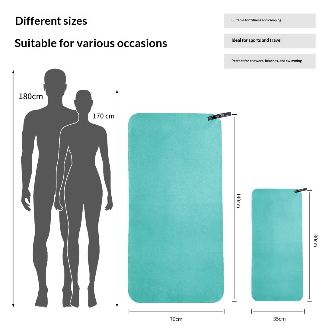 Ultra-Fine Fiber Quick-Drying Compact Travel Microfiber Towel