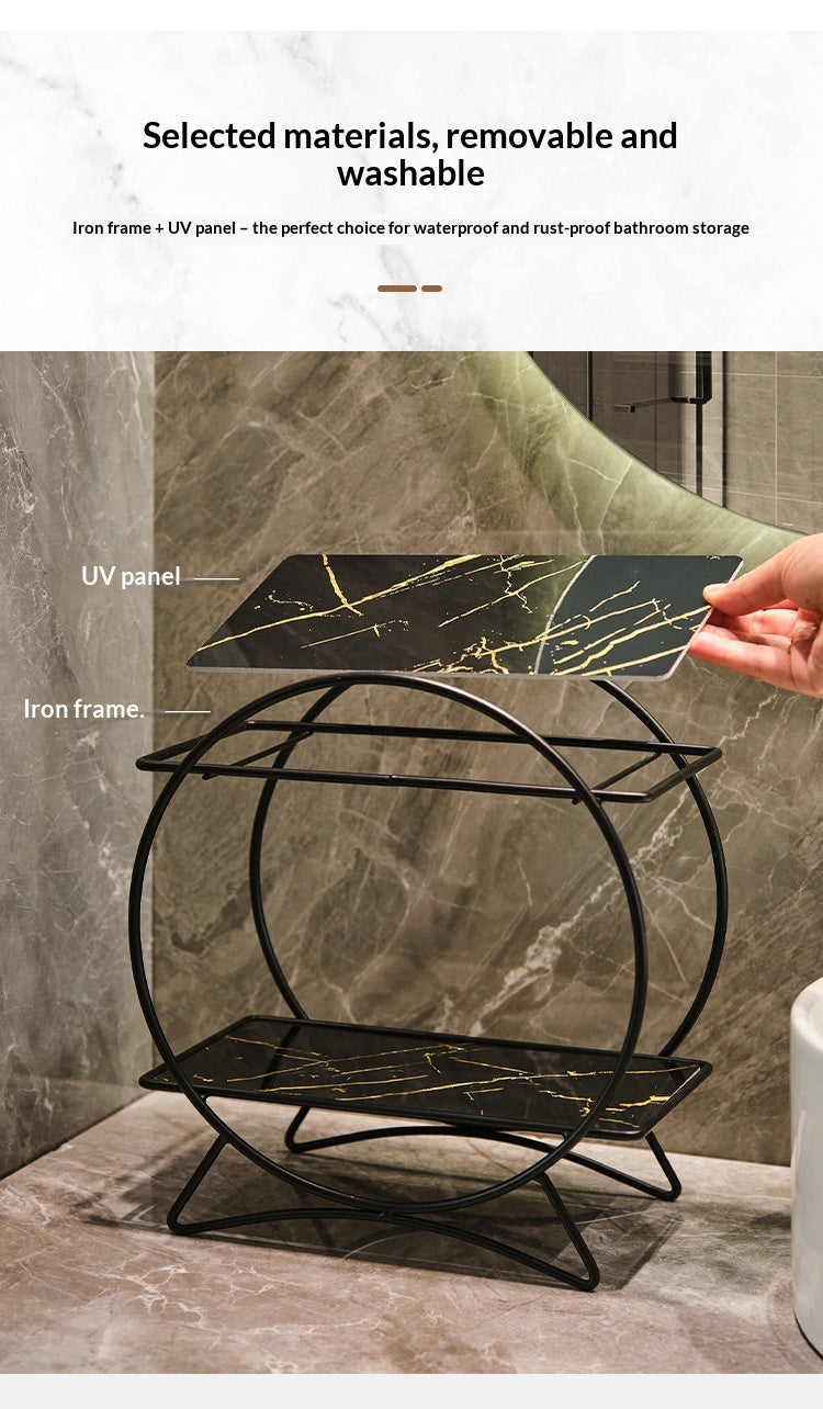 Stackable Silicone Bathroom Organizer – Double Layer, Space‑Saving Storage