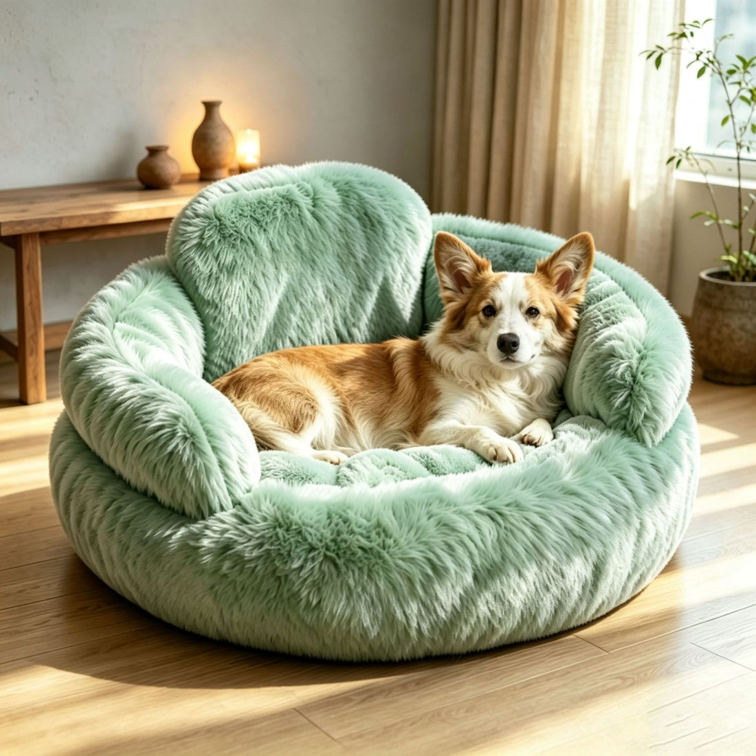 Cozy Portable Yoga-Mat‑Style Pet Bed for Winter