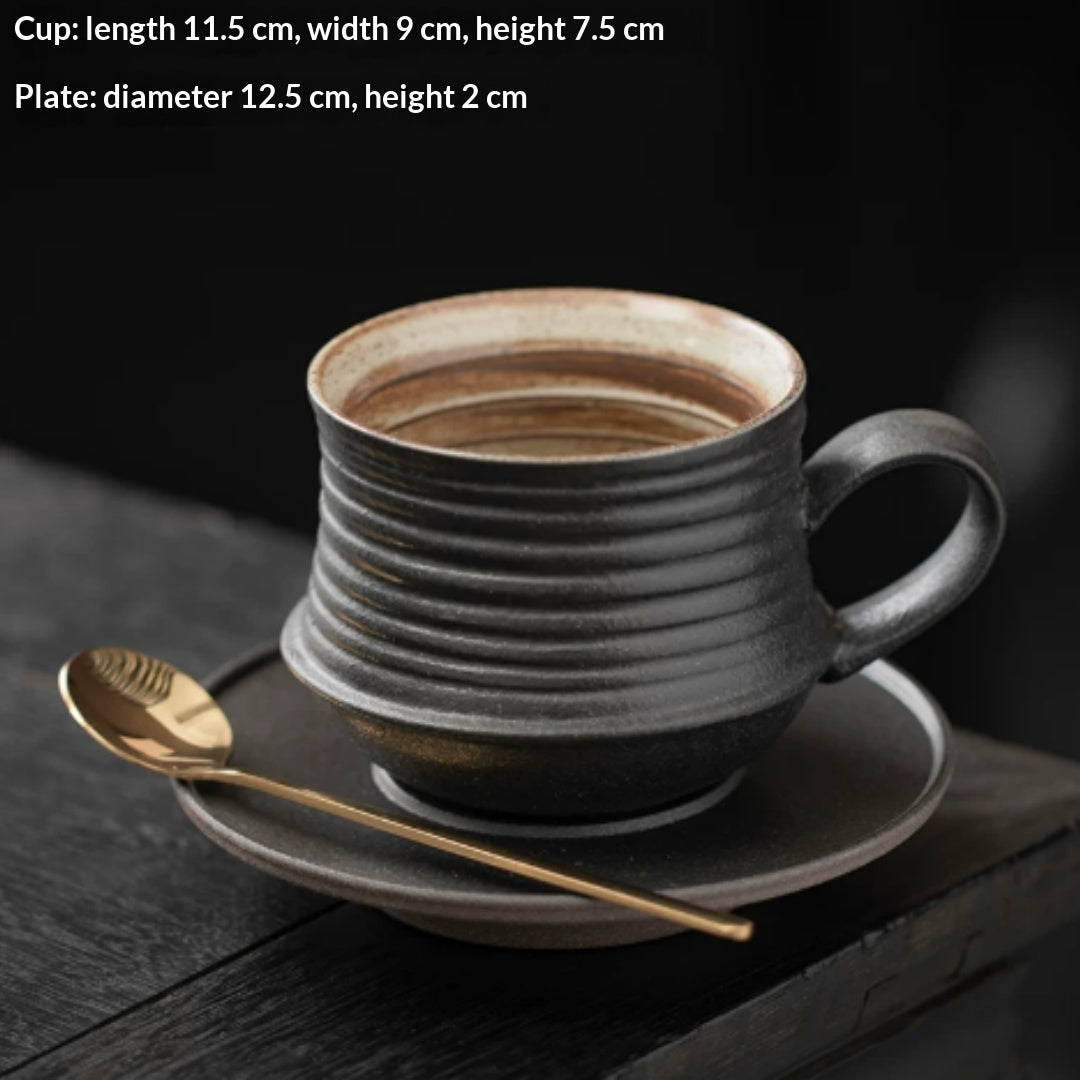 Retro Ceramic Coffee Cup Set – Elegant Afternoon Tea Cups