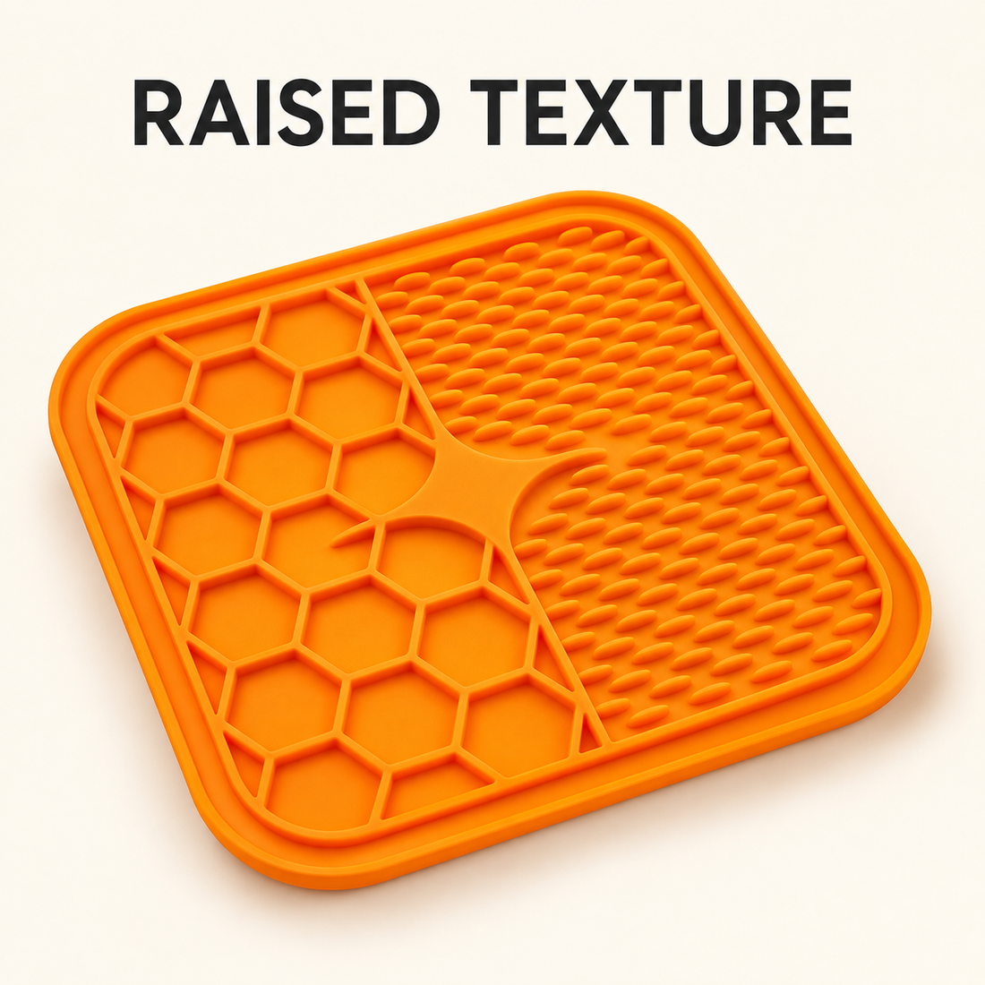 Dual Texture Pet Lick Mat For Dogs And Cats, Square Feeding Pad With S