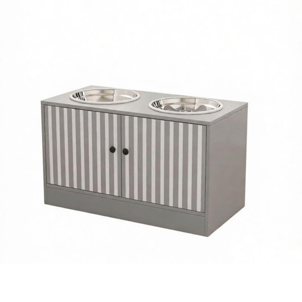 Elevated Dog Feeding Station with Storage & Slow Feeder
