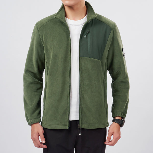 Couple’s Fleece Jacket With Stand‑Up Collar