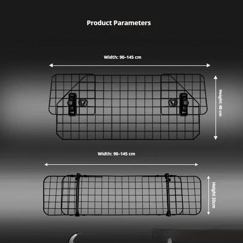 Compact Folding Pet Seat Barrier for Car Trunk & Seats
