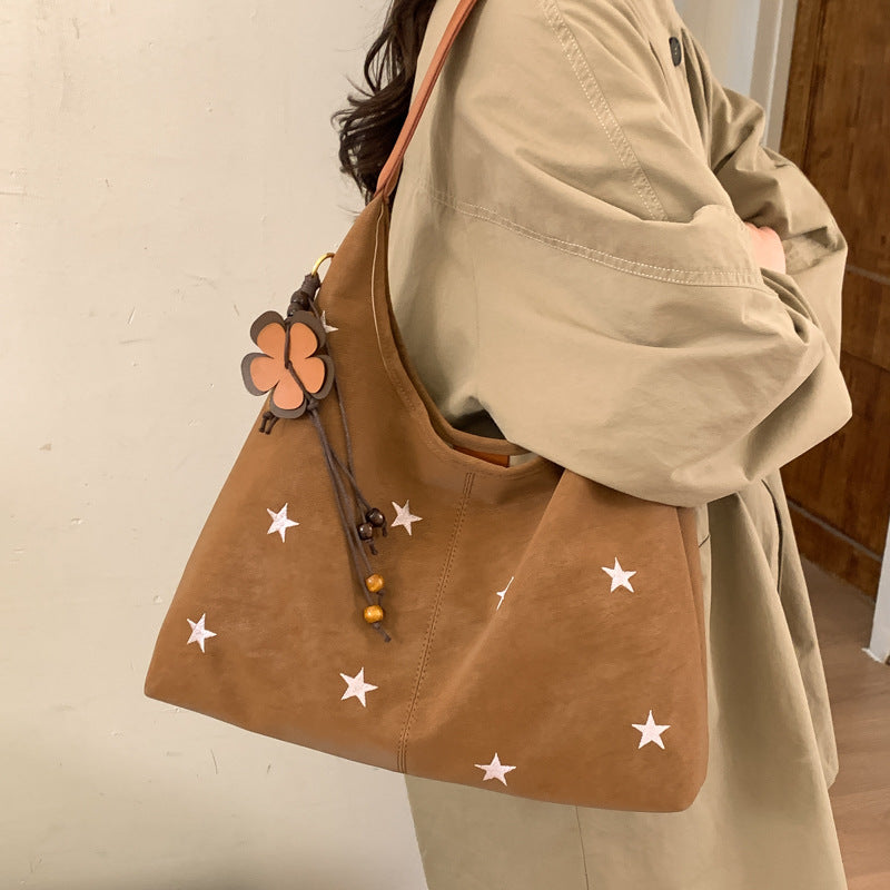 Five-Pointed Star Commuter Tote – Compact Reusable Shopping Bag