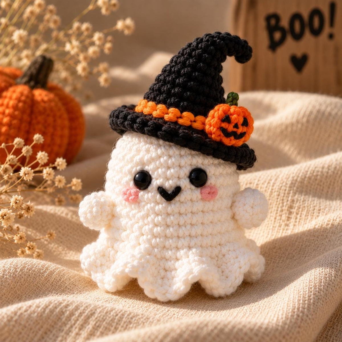 Beginner Halloween Ghost Amigurumi Crochet Pattern, Easy PDF Guide