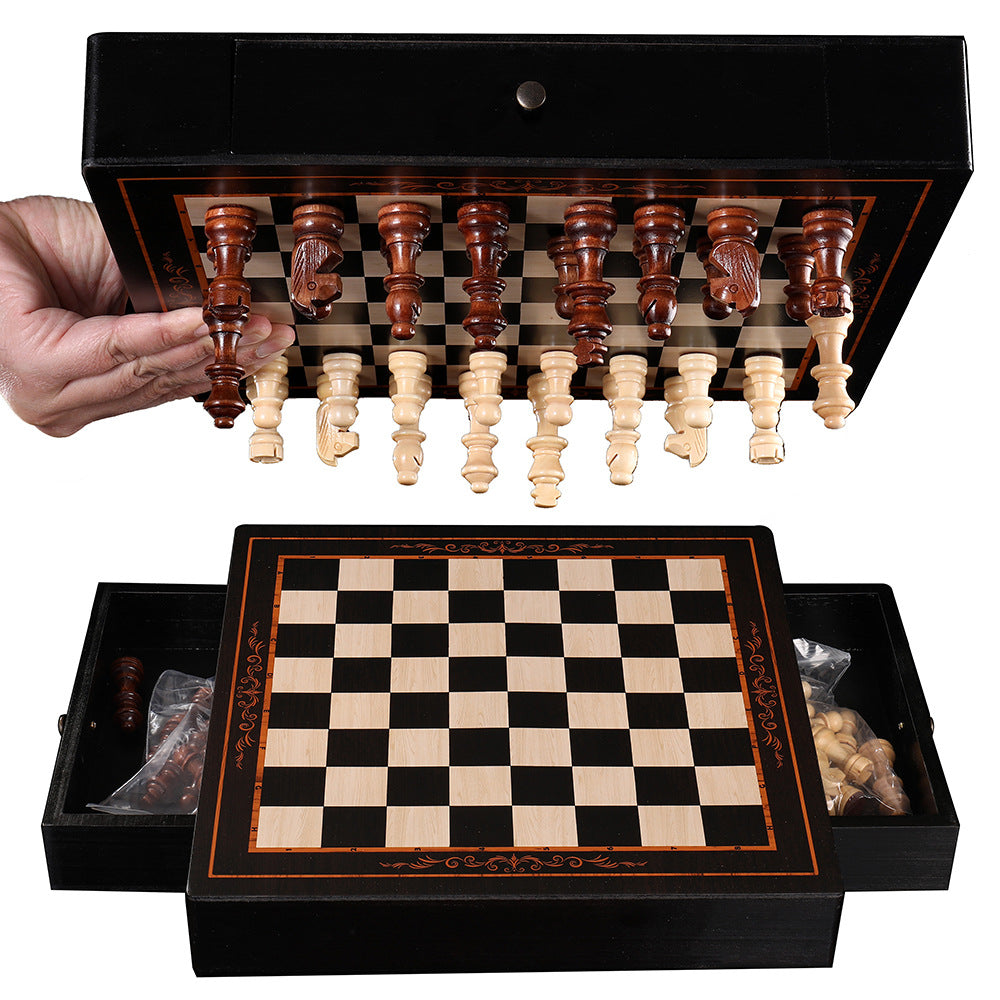 Portable Wooden Chess Set – Bamboo Cutting Board Game