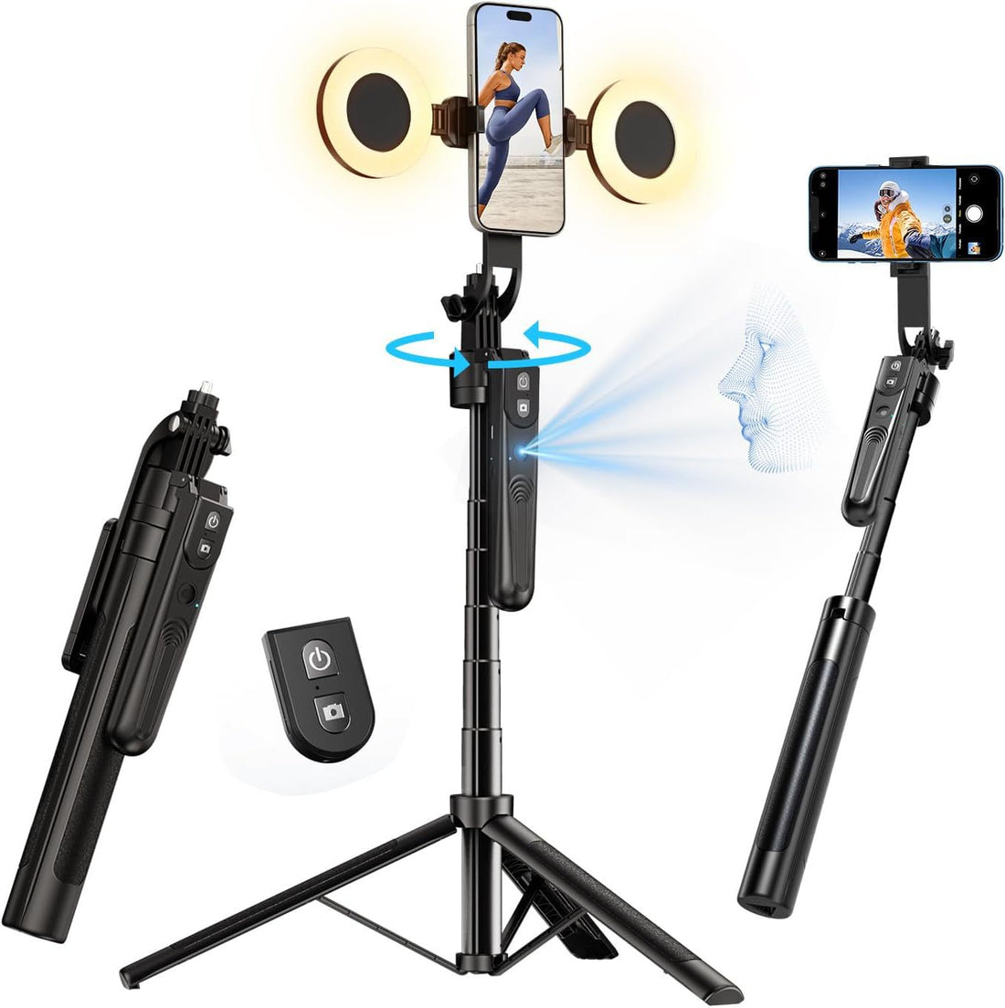 Automatic Rotating Live-streaming Stand With Face Recognition And Auto