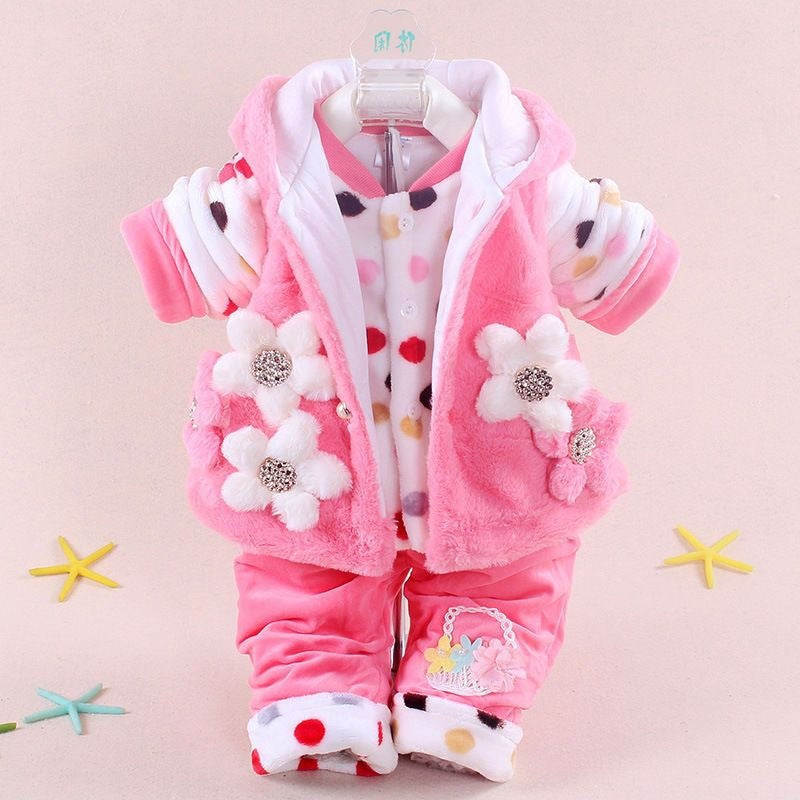 Infant And Toddler Cotton Clothing Three-piece Set