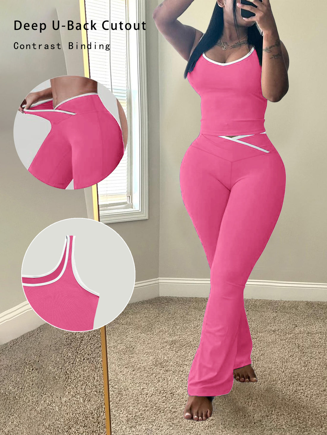 Elegant Women’s Crew‑Neck Vest & Pants Set – Soft, Stylish, Versatile