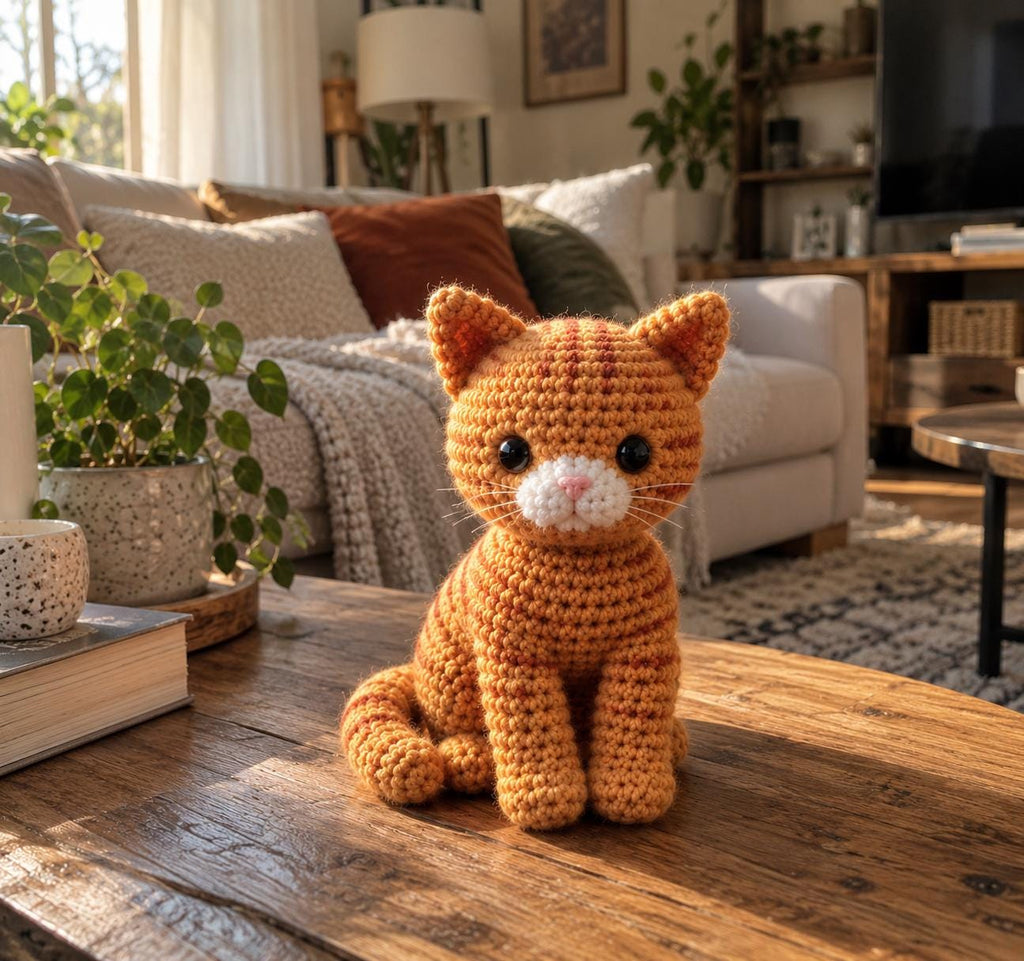 6 Sitting Cat Crochet Pattern Collection, PDF, Amigurumi Bundle, Beginner Friendly