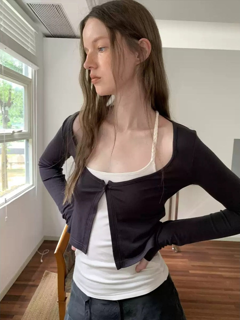 Cozy Wool-Blend Autumn Slim-Fit Cardigan & Vest Set