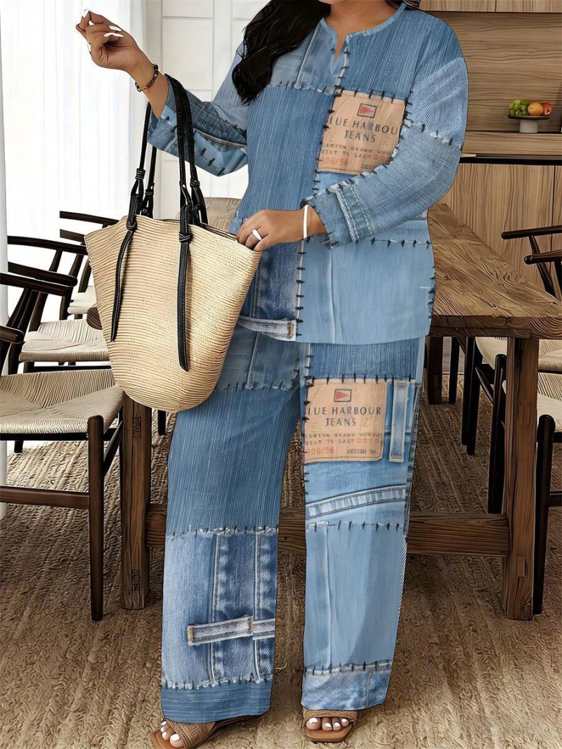 Women's Long-sleeve And Long-pants Two-piece Set