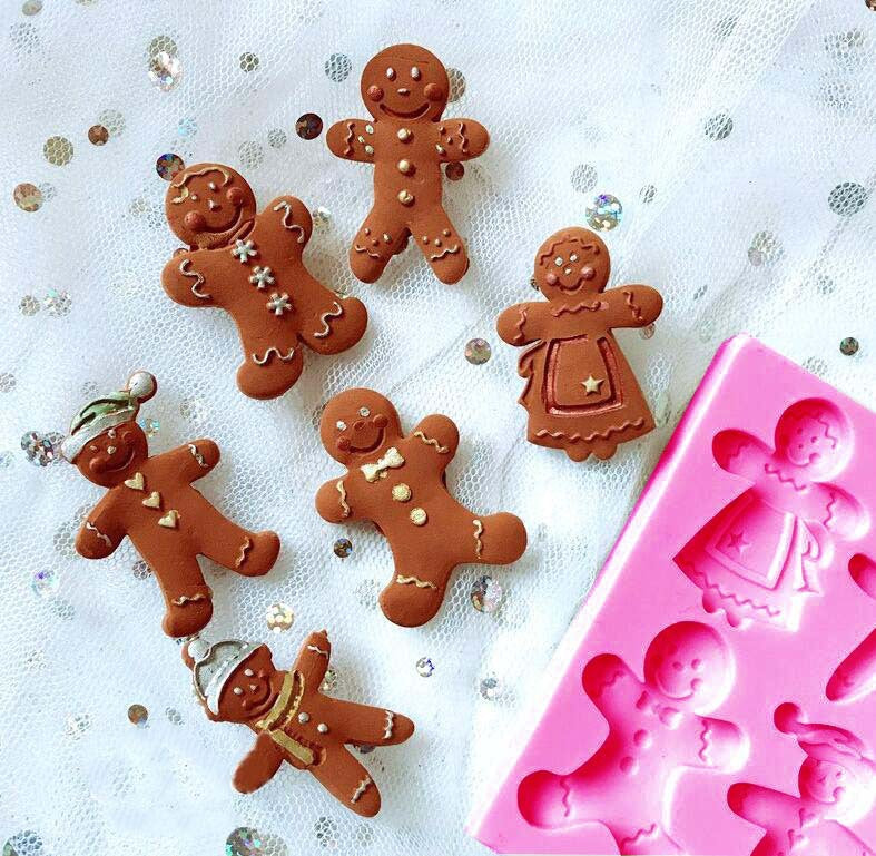 Mini Gingerbread Man Silicone Mold - Reusable Baking Mold