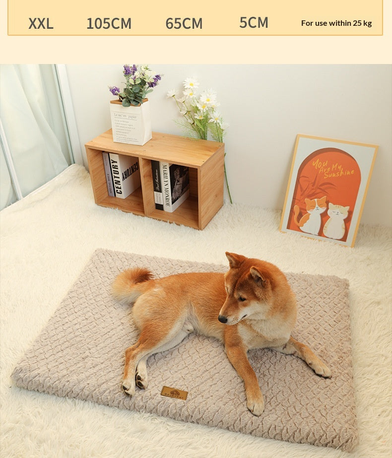 Thickened Plush Pet Mat – Compact Folding Yoga Mat