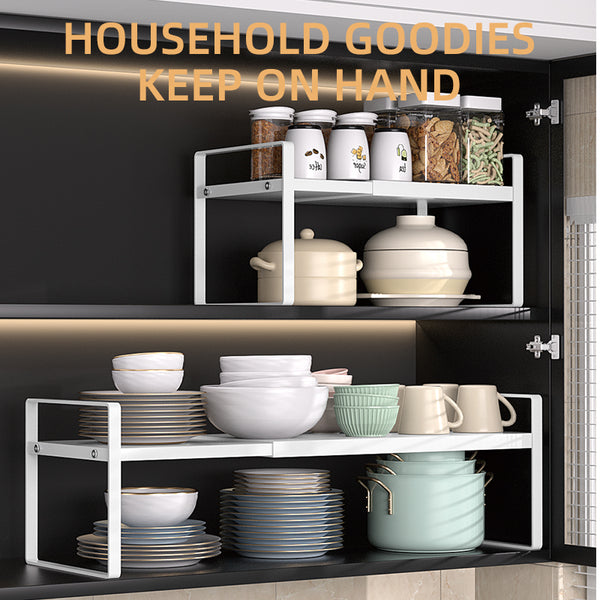 Stackable Metal Spice Rack with Adjustable Countertop Shelf