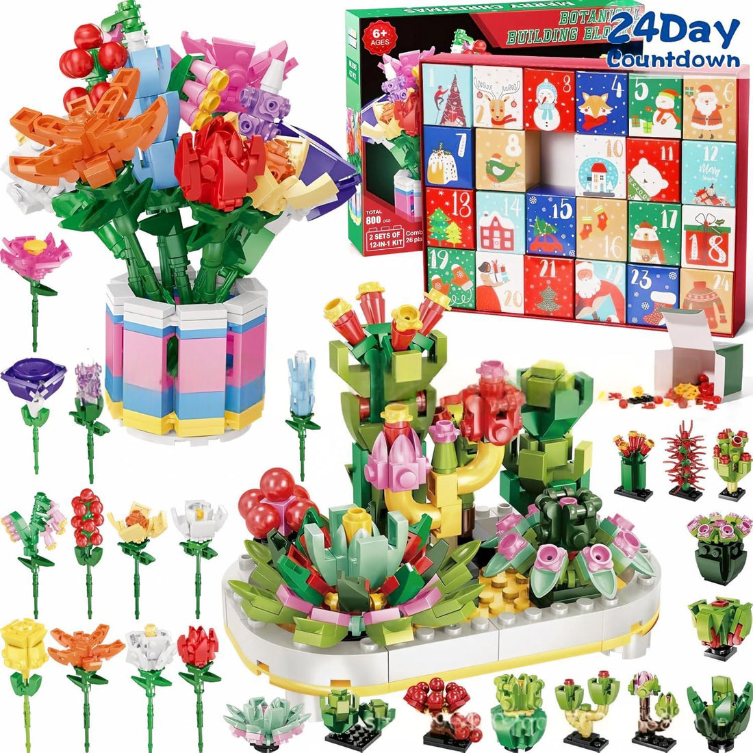 Stackable Storage Blocks – Christmas Bouquet Décor