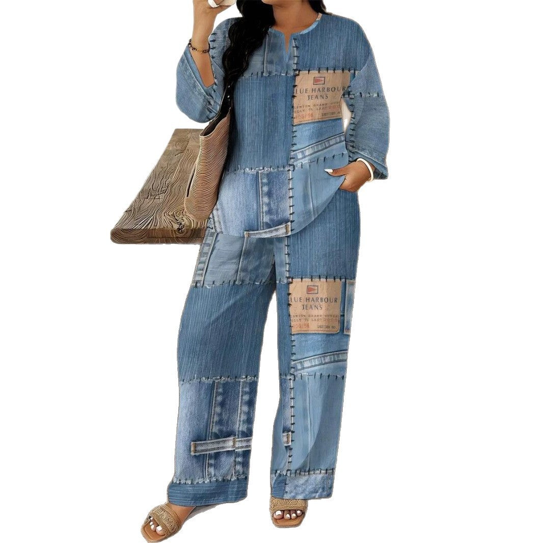 Women's Long-sleeve And Long-pants Two-piece Set