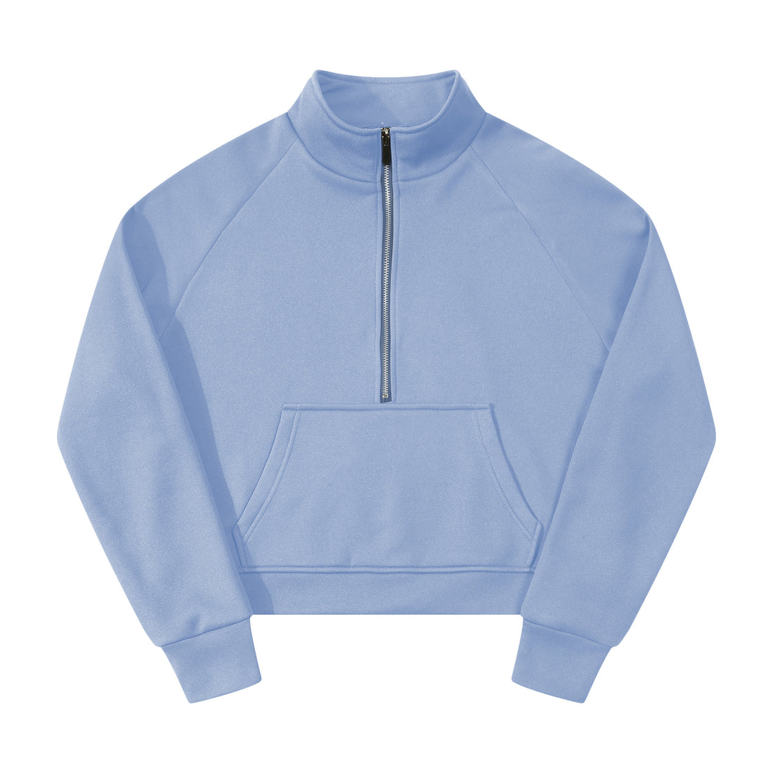 Comfortable Fleece Half-Zip Stand Collar Sweater