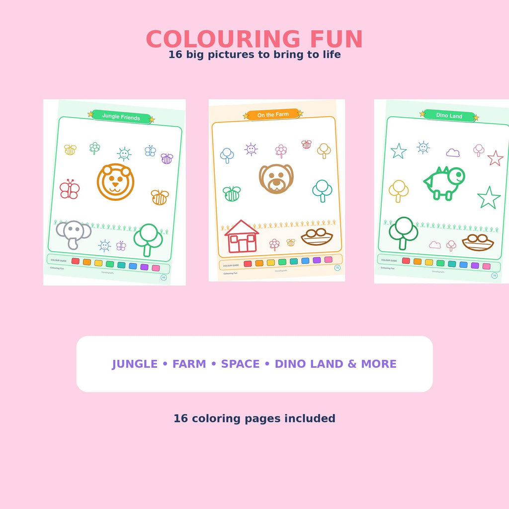 My big book of Learning & Fun, Kids book, Activities, numbers, colors, Animals, Preschool (Digital)