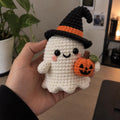 Halloween ghost Crochet pattern, witch Ghost with Hats,  Amigurumi, digital Tutorial, Decoration, Gift