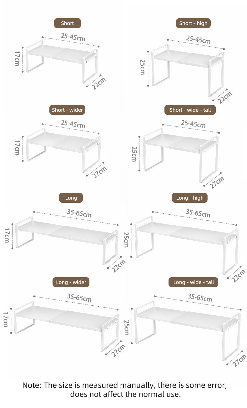 Stackable Metal Spice Rack with Adjustable Countertop Shelf