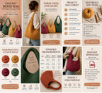 Crochet Boho Half Moon Bag Pattern, 3 Sizes, Beginner Friendly (PDF Download)
