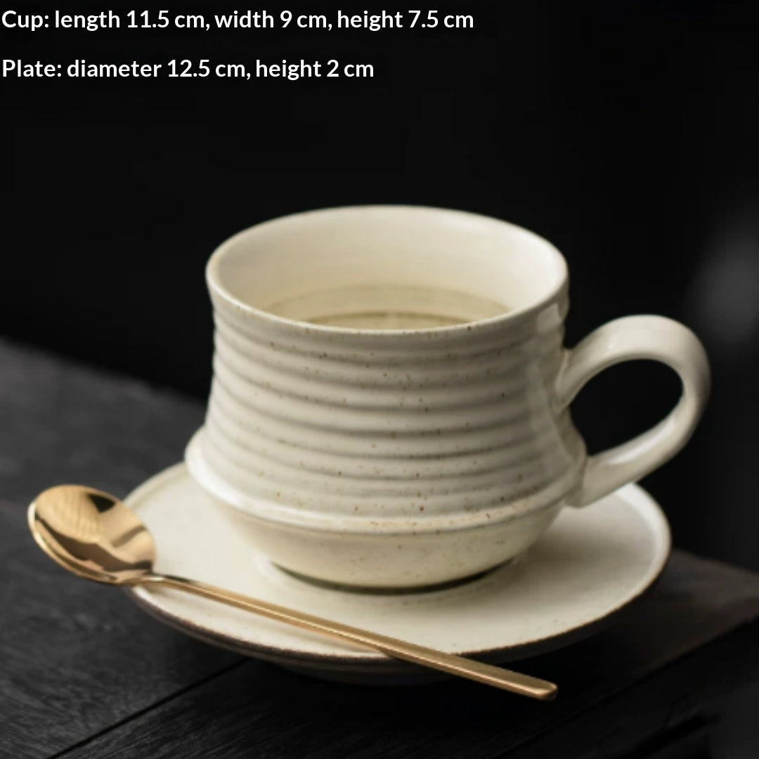 Retro Ceramic Coffee Cup Set – Elegant Afternoon Tea Cups