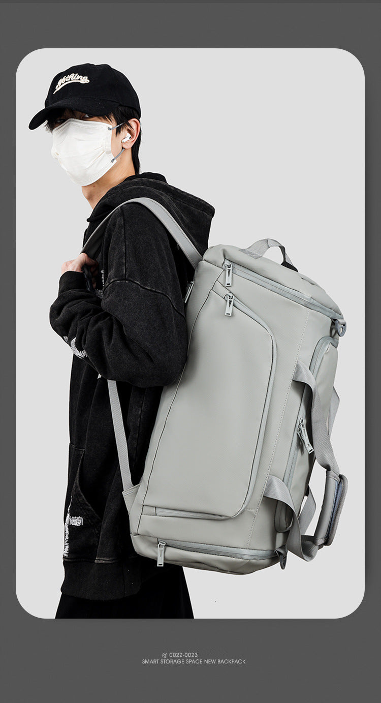 Large Capacity Waterproof Backpack with Dry/Wet Compartments