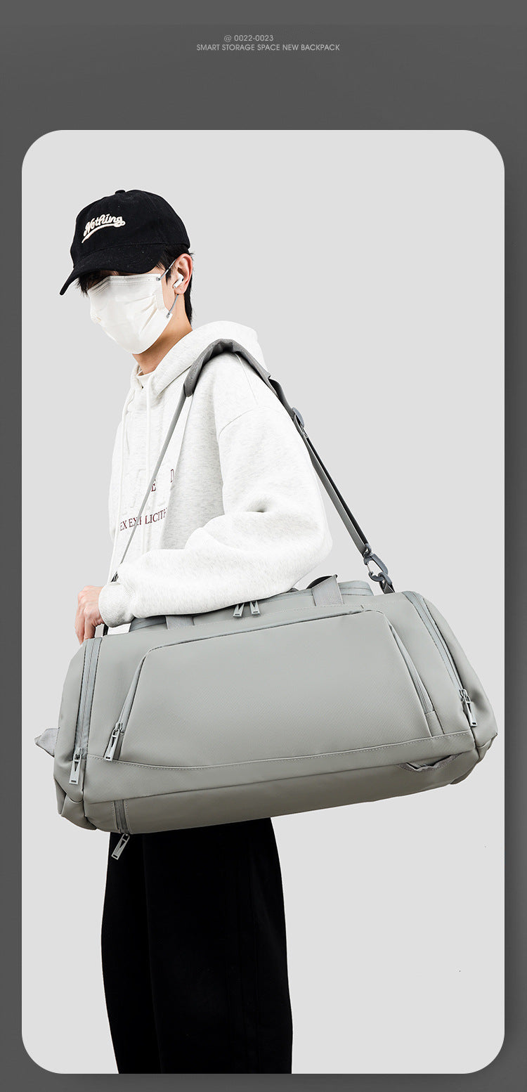 Large Capacity Waterproof Backpack with Dry/Wet Compartments