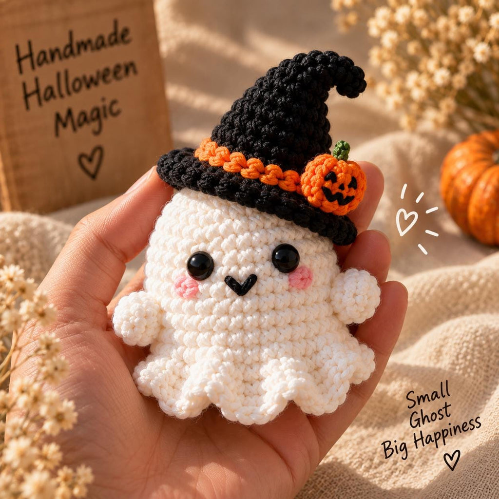 Beginner Halloween Ghost Amigurumi Crochet Pattern, Easy PDF Guide