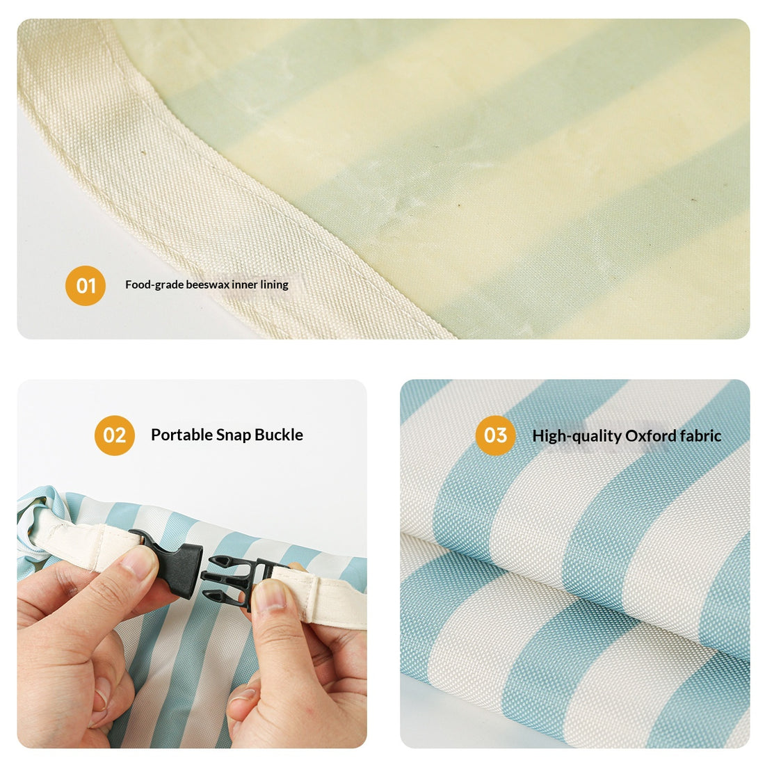 Collapsible Beeswax Bread Bag – Reusable Food‑Grade Produce Wrap