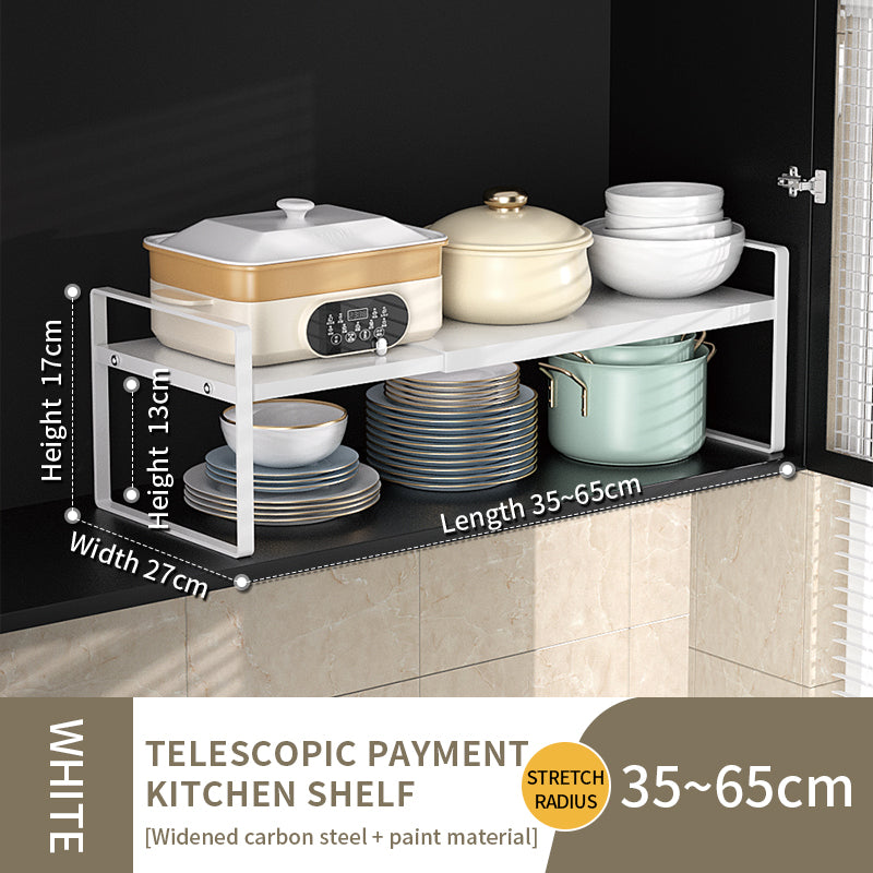 Stackable Metal Spice Rack with Adjustable Countertop Shelf