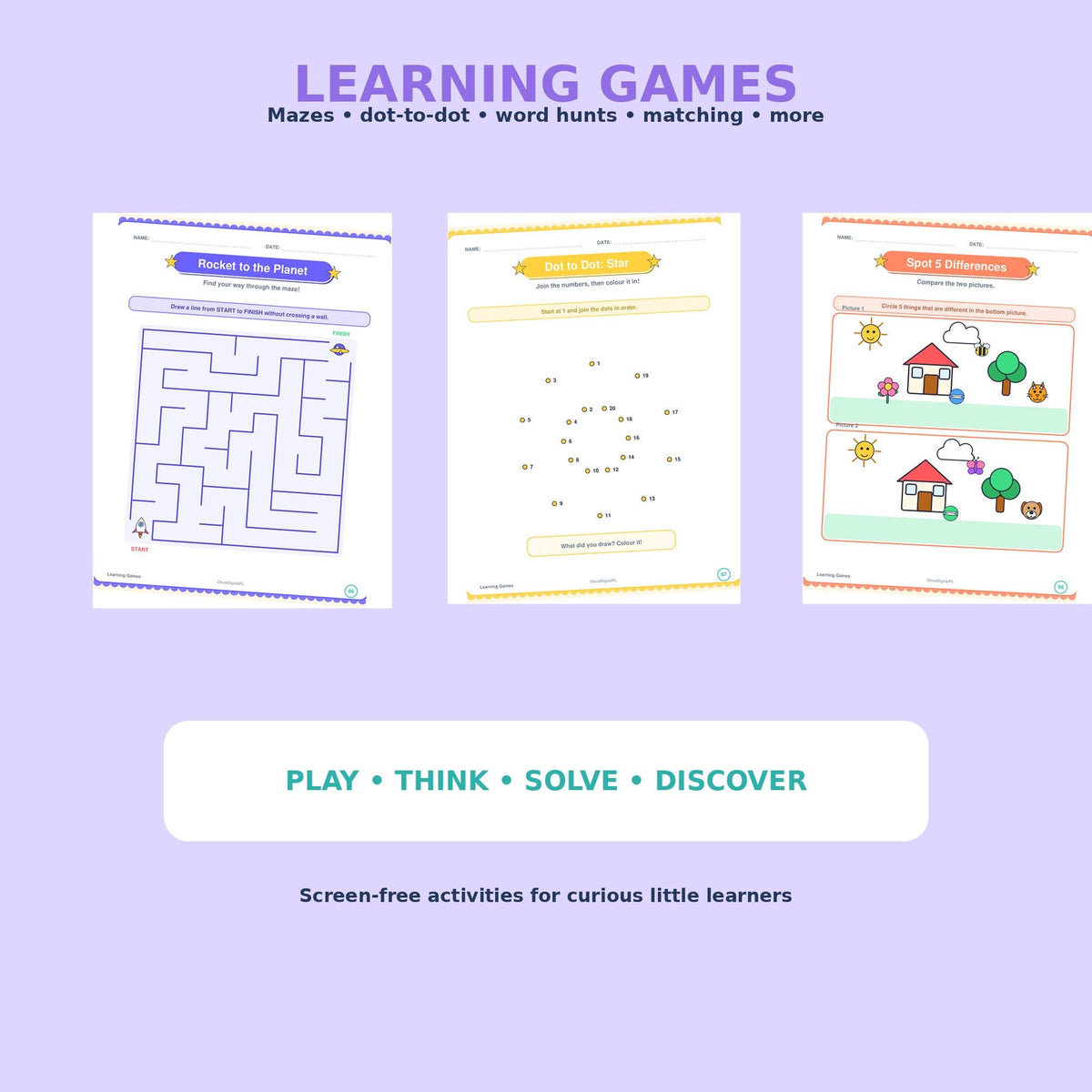 My big book of Learning & Fun, Kids book, Activities, numbers, colors, Animals, Preschool (Digital)