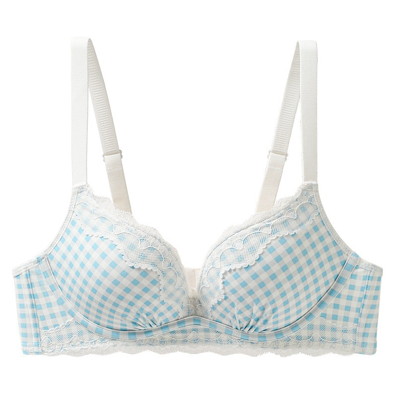 Leopard Print Deep V‑Neck Bra – Peach Cups